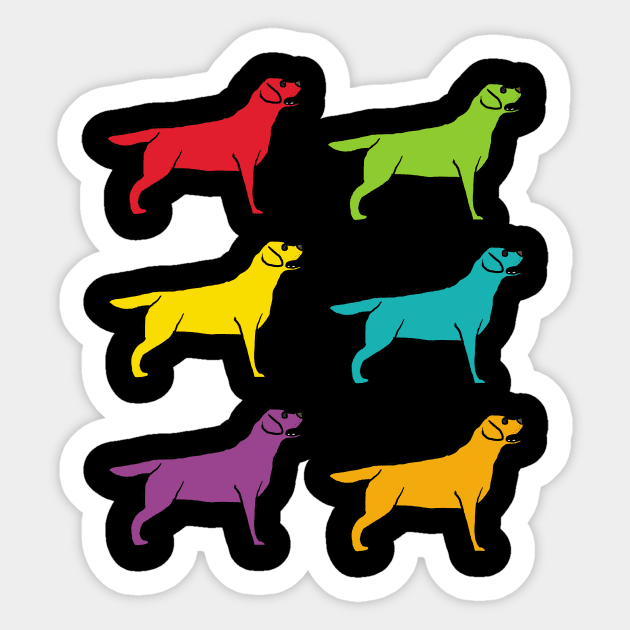 Labrador Sticker by Mark Ewbie